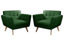 Ver imagem 1 de Kit 2 Poltronas Decorativas Bruna Sala de Estar Quarto Recepção Verde