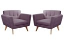 Ver imagem 1 de Kit 2 Poltronas Decorativas Bruna Sala de Estar Quarto Recepção Roxo