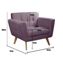 Ver imagem 3 de Kit 2 Poltronas Decorativas Bruna Sala de Estar Quarto Recepção