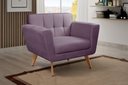 Ver imagem 2 de Kit 2 Poltronas Decorativas Bruna Sala de Estar Quarto Recepção Roxo