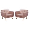 Kit 2 Poltronas Decorativas Bruna Sala de Estar Quarto Recepção - 1