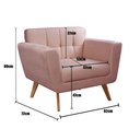 Ver imagem 3 de Kit 2 Poltronas Decorativas Bruna Sala de Estar Quarto Recepção