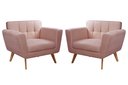 Ver imagem 1 de Kit 2 Poltronas Decorativas Bruna Sala de Estar Quarto Recepção Rosa Rose