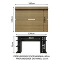 Ver imagem 3 de Mesa para Computador Gamer Madesa 9409 e Painel para TV até 65 Polegadas Preto/Rustic Cor:Preto/Rust