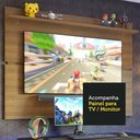 Ver imagem 5 de Mesa para Computador Gamer Madesa 9409 e Painel para TV até 65 Polegadas Preto/Rustic Cor:Preto/Rust