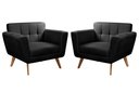 Ver imagem 1 de Kit 2 Poltronas Decorativas Bruna Sala de Estar Quarto Recepção Preto