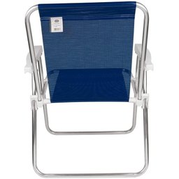 Cadeira de Praia Alta Alumínio Sannet Azul Marinho Mor - 3
