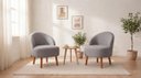 Ver imagem 1 de Kit Duas Poltronas Decor Leitura Cadeiras Estofadas Jade Cinza Liso