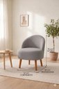 Ver imagem 4 de Kit Duas Poltronas Decor Leitura Cadeiras Estofadas Jade Cinza Liso