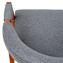 Ver imagem 4 de Kit 6 Poltronas Sala de Estar Lithi Revestida em Linho Cinza-Escuro Design Versátil e Sofisticado