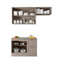 Ver imagem 5 de Cozinha Modulada 3 Peças 6 Portas 2 Gavetas com Balcão sem Tampo para Pia Unna