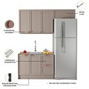 Ver imagem 6 de Cozinha Modulada 3 Peças 6 Portas 2 Gavetas com Balcão sem Tampo para Pia Unna