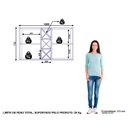 Ver imagem 3 de Armário Aéreo 2 Portas 2 Prateleiras Favorita Preto/Cinamomo/Catedral