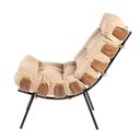 Ver imagem 6 de Poltrona de Couro Legítimo Costela com Puff