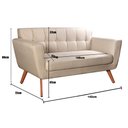 Ver imagem 3 de Namoradeira Sofá Bruna Moderna Decoração Sala Recepção