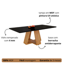 Ver imagem 3 de Mesa para Sala de Jantar 6 Lugares Vidro 4 Mm Laqueado:preto