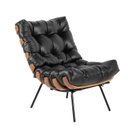 Ver imagem 5 de Poltrona de Couro Legítimo Costela com Puff