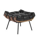 Ver imagem 6 de Poltrona de Couro Legítimo Costela com Puff