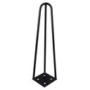 Ver imagem 5 de Kit 12 Pés de Metal 30 CM Hairpin Legs Mesa de Canto Rack e Puffs Preto