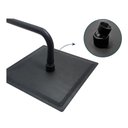 Ver imagem 4 de Ducha Chuveiro Slim Inox Quadrado 20x20 Suporte Parede Preto Fosco Banheiro Area Externa Piscina