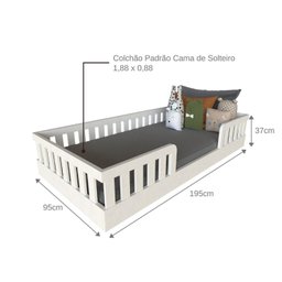 Cama Infantil Montessoriana Solteiro Sol - 9