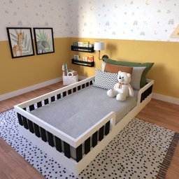Cama Infantil Montessoriana Solteiro Sol - 2