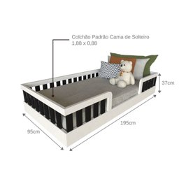 Cama Infantil Montessoriana Solteiro Sol - 9