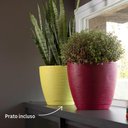 Ver imagem 3 de Vaso Plastico para Flores Tramontina Asteca 32cm Bege 92604110