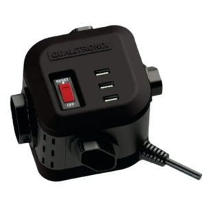 Filtro Torre 4 Tomadas - Cabo Eletrico - Preto - Com Usb