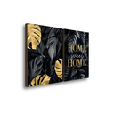 Ver imagem 1 de Kit 2 Quadros Decorativos Folhagem Home Sweet Home Black 50x70cm
