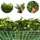 Ver imagem 1 de 9 Painel Verde Artificial com Folhas Mistas Realistas para Decoração e Paisagismo Moderno