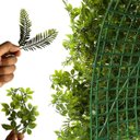 Ver imagem 3 de 9 Painel Verde Artificial com Folhas Mistas Realistas para Decoração e Paisagismo Moderno