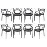 Kit 8 Cadeira Allegra Preta Sala de Jantar e Cozinha - 1