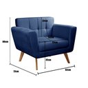 Ver imagem 3 de Poltrona Decorativa Bruna Sala de Estar Quarto Recepção