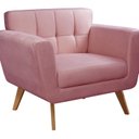 Ver imagem 2 de Poltrona Decorativa Bruna Sala de Estar Quarto Recepção Rosa