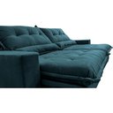 Ver imagem 4 de Sofa Retrátil e Reclinável 3,12m com Molas Ensacadas Cama Inbox Soft Tecido Velusoft Petróleo