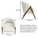 Ver imagem 3 de Poltrona Decorativa Iris Pes Madeira Boucle Tce 1010 Moll