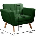 Ver imagem 3 de Poltrona Decorativa Bruna Sala de Estar Quarto Recepção Verde