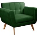 Ver imagem 2 de Poltrona Decorativa Bruna Sala de Estar Quarto Recepção Verde