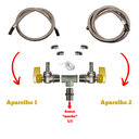 Ver imagem 2 de Kit Duas Saídas Gás Instalação 2kg Mangueiras:1m + 2m
