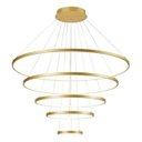 Ver imagem 1 de Lustre Pendente Moderno 5 Anéis Led 188w 3000k Bivolt Dourado