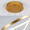 Ver imagem 2 de Lustre Pendente Moderno 5 Anéis Led 188w 3000k Bivolt Dourado