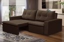 Ver imagem 1 de Sofá Retrátil 2 lugares 1,80m Luana Suede Marrom Madelina Decor