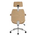 Ver imagem 7 de Cadeira de Escritório Presidente Cor Caramelo Ergonômica Executiva Acabamento em Couro Sintético