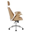Ver imagem 5 de Cadeira de Escritório Presidente Cor Caramelo Ergonômica Executiva Acabamento em Couro Sintético
