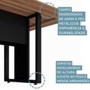 Ver imagem 5 de Mesa Reunião 6 Lugares com 1 Caixa de Tomadas Pé Quadro 200x90cm Yescasa