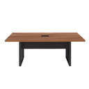 Ver imagem 6 de Mesa Reunião 6 Lugares com 1 Caixa de Tomadas Pé Quadro 200x90cm Yescasa Marrom/Preto
