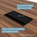 Ver imagem 6 de Mesa Reunião 6 Lugares com 1 Caixa de Tomadas Pé Quadro 200x90cm Yescasa
