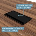 Ver imagem 6 de Mesa Reunião 6 Lugares com 1 Caixa de Tomadas Pé Quadro 200x90cm