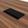 Mesa Reunião 6 Lugares com 1 Caixa de Tomadas Pé Quadro 200x90cm - 10